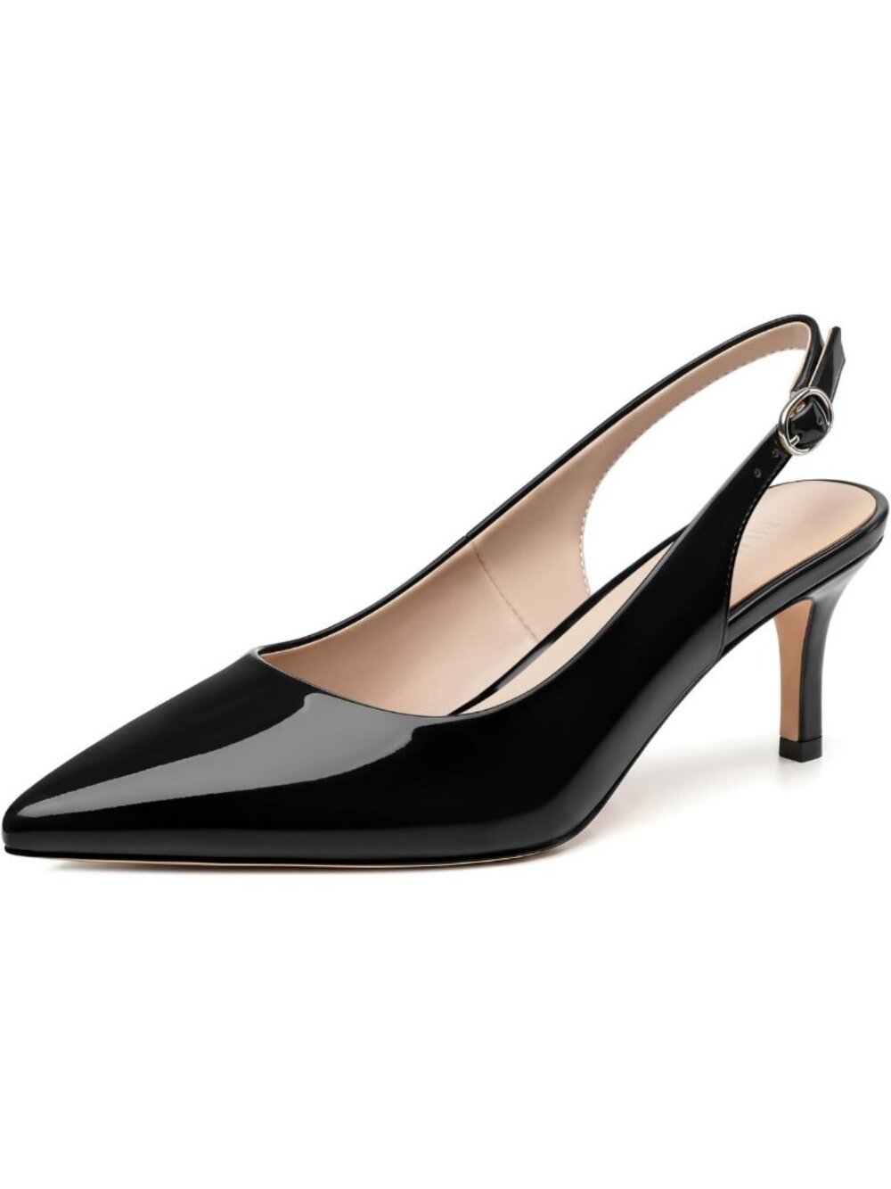Chic Pointed Toe Slingback Kitten Heels for Women - Stylish & Comfortable Pumps
